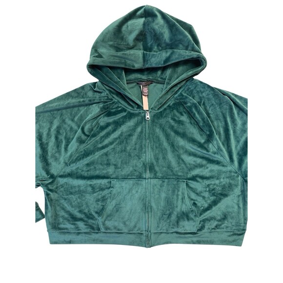 Victorias Secret Green 2 Piece Velour Tracksuit Outfit Y2K Inspired Size XXL - Picture 3 of 5